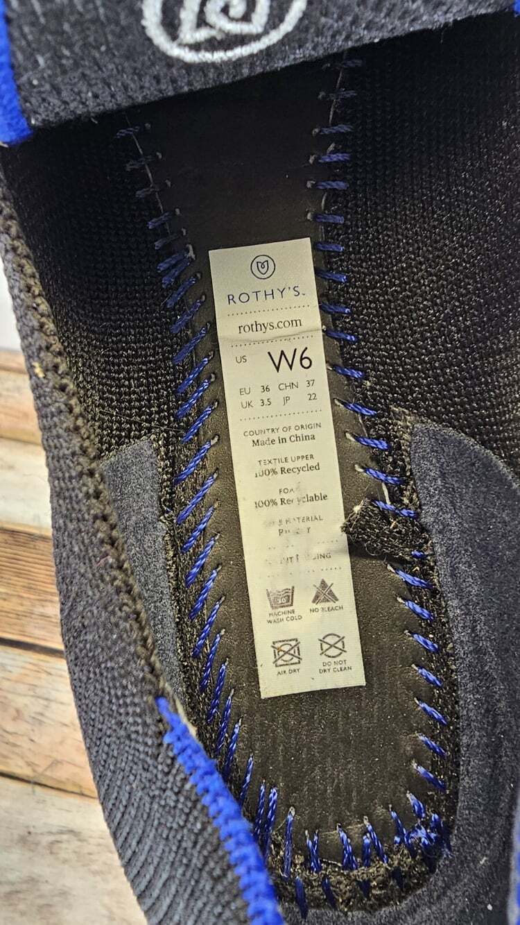 Rothy’s The Point In Black W6 Women’s Flats Shoes - Picture 4 of 5
